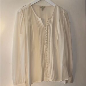 Joie 100% silk Ivory Button-Down Blouse